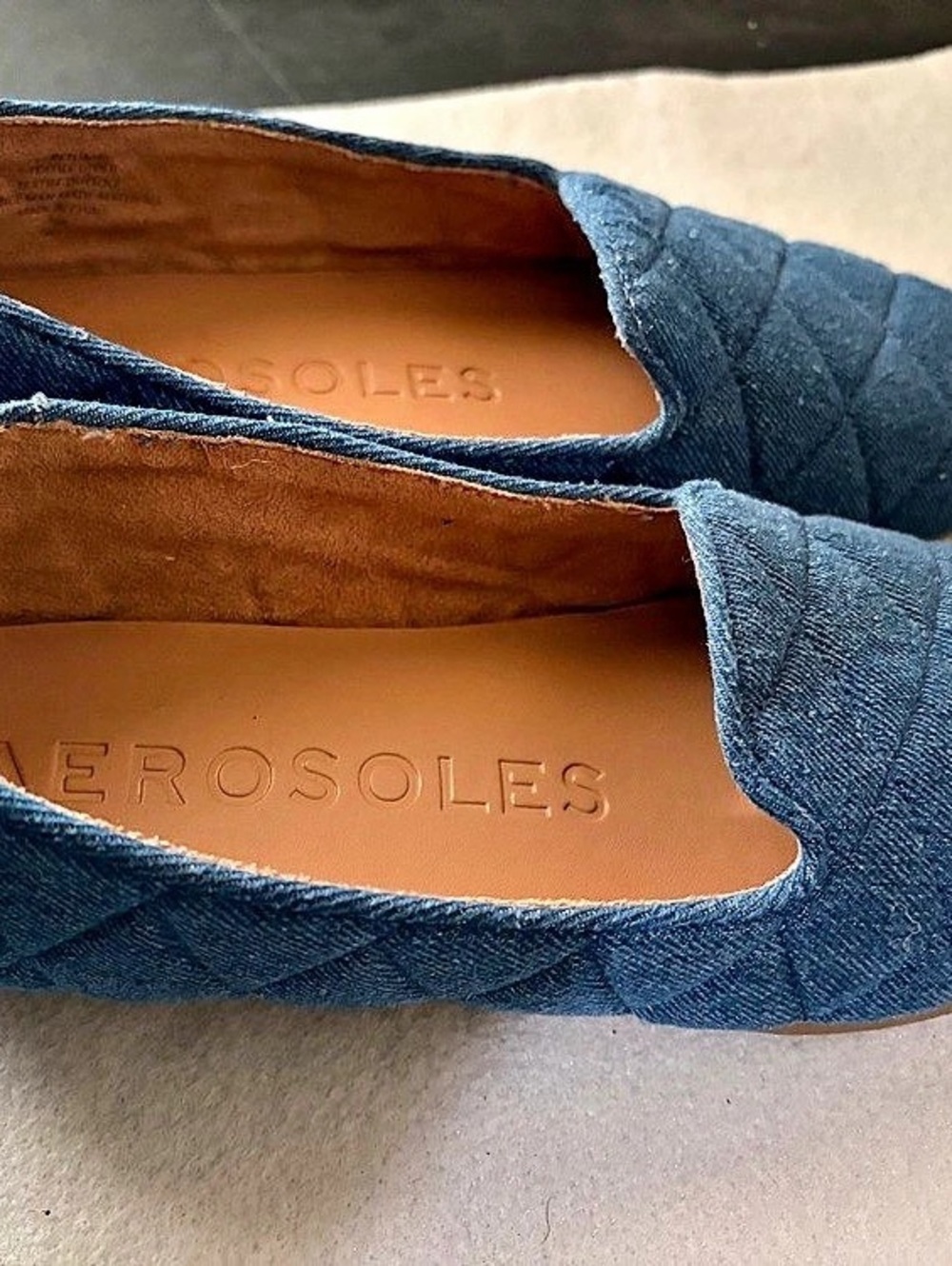 Aerosoles Blue Quilted Flats